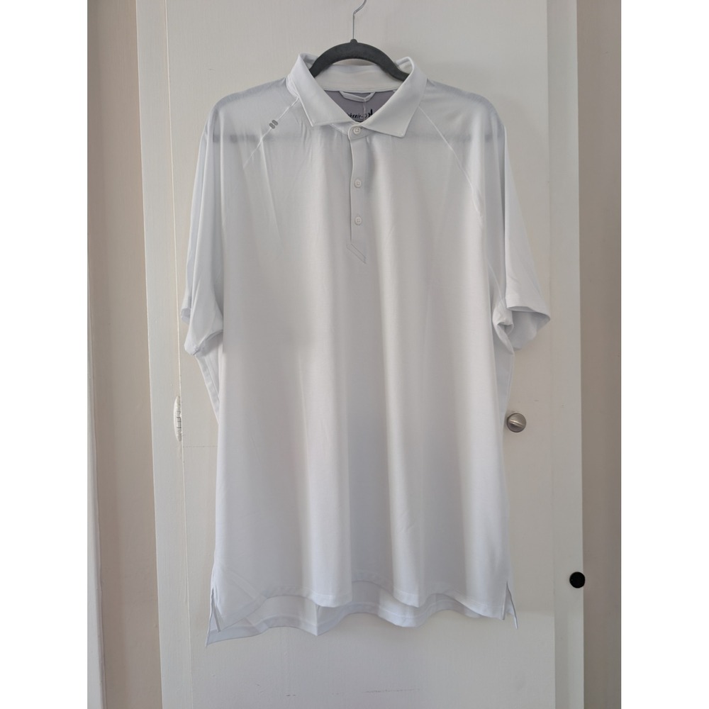 johnnie-O Callan Performance Polo Golf Shirt White Men's XL Preppy Golf Active